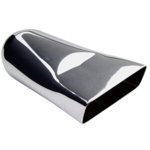 HEDMAN HEDDERS FLAT- ANGLED HOT TIPS EXHAUST TIP FOR 2-1/4 IN. EXHAUST SYSTEM; 9 IN. LONG; 3-7/8 IN. WIDE X 1-1/2 IN. TALL OUTLET- CHROME