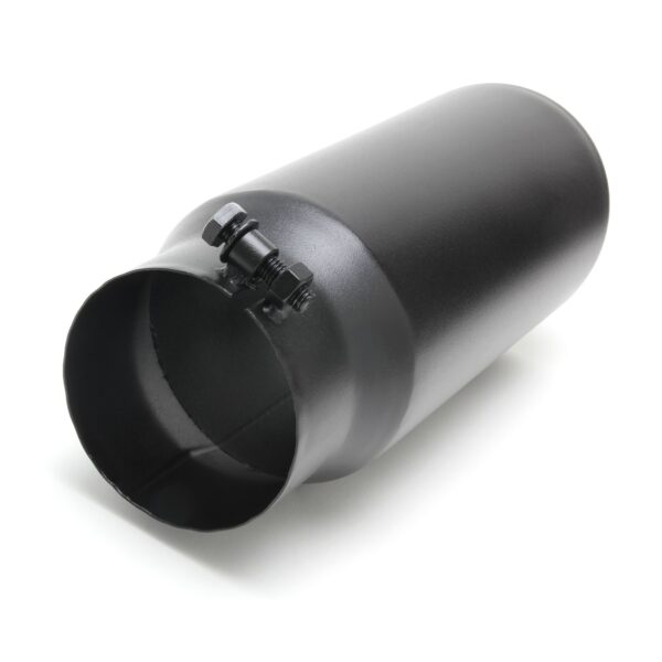 HEDMAN HEDDERS EXHAUST TIP BOLT-ON; GLOSSY BLACK POWDER-COATED; 5" INLET X 6" OUTLET X 15" LONG; ROLLED ANGLE