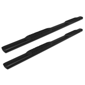 Raptor Series - 2004-0144BT - 5 in Oval Style Slide Track Running Boards Black Textured Aluminum - 10-23 Toyota 4Runner