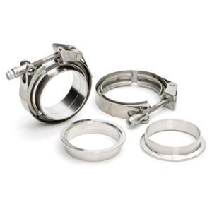 HEDMAN HEDDERS STAINLESS STEEL EXHAUST V-BAND CLAMP KIT; 3 IN. COLLECTOR TO 3 IN. EXHAUST SYSTEM- 1 PAIR
