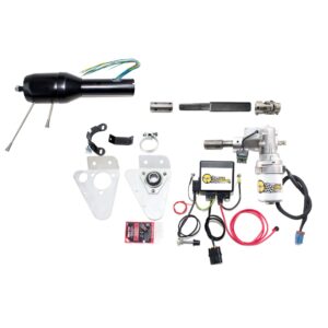 1957 Bel Air Auto EPAS Kit + FLOOR SHIFT ONLY IDIDIT Black Powder Coated Column