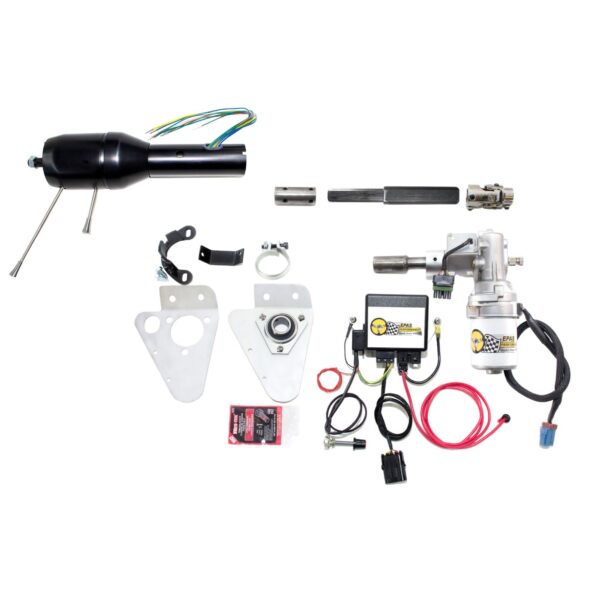 1957 Bel Air Man. EPAS Kit + FLOOR SHIFT ONLY IDIDIT Black Powder Coated Column