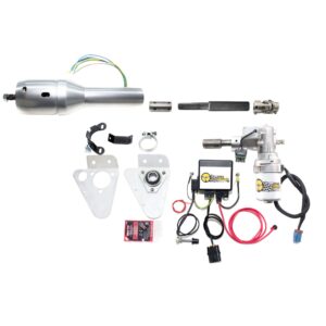 1957 Bel Air Man EPAS Kit + FLOOR SHIFT ONLY IDIDIT Silver Powder Coated Column