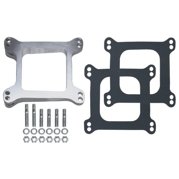 TRANS-DAPT PERFORMANCE PRODUCTS 1-1/4 IN. TALL; HOLLEY/AFB 4BBL 8 LEVELING BLOCK; OPEN PLENUM- CAST ALUMINUM CARBURETOR SPACER