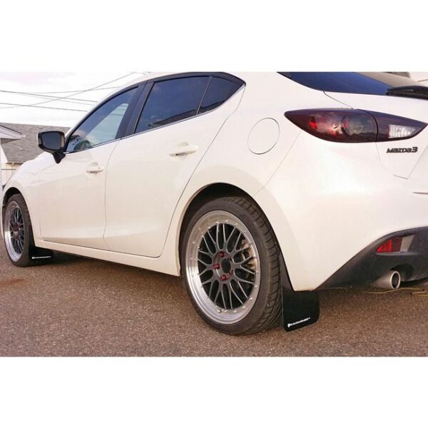 Rally Armor MF31-UR-BLK/RD - 2014-2018 Mazda 3 Grand Touring, Sport, SV, Touring - Black Mud Flap/Red Logo