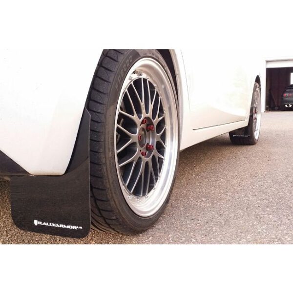 Rally Armor MF31-UR-RD/WH - 2014-2018 Mazda 3 Grand Touring, Sport, SV, Touring - Red Mud Flap/White Logo