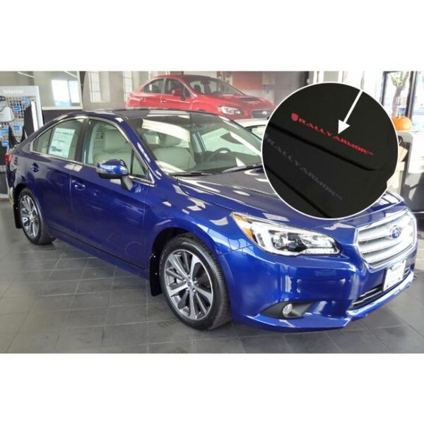 Rally Armor MF34-UR-BLK/SIL - 2015-2019 Subaru Legacy 2.5i, 2.5i Premium, 2.5i Limited, 3.6R Limited - Black Mud Flap/Silver Logo