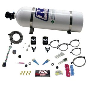 Nitrous Express DODGE 92- 95 TBI (50-75-100-125HP) DUAL NOZZLE WITH 15LB BOTTLE