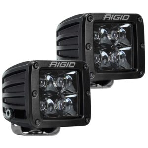 RIGID D-Series PRO Midnight Edition, Spot Optic, Surface Mount, Pair
