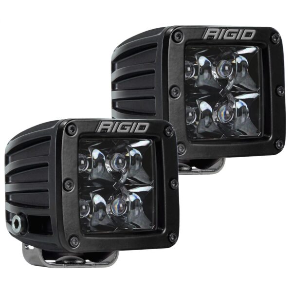 RIGID D-Series PRO Midnight Edition, Spot Optic, Surface Mount, Pair