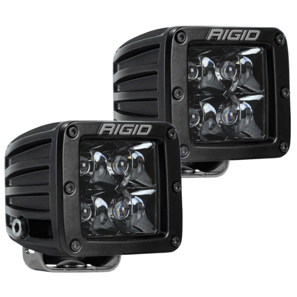 RIGID D-Series PRO Midnight Edition, Spot Optic, Surface Mount, Pair