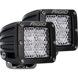 RIGID D-Series PRO LED Light, Diffused Lens, Surface Mount, Pair