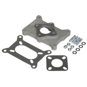 TRANS-DAPT PERFORMANCE PRODUCTS 1-1/4 IN. TALL, HOLLEY 2BBL TO CHEVY STRAIGHT 6 MANIFOLD CARBURETOR ADAPTER -CAST ALUMINUM