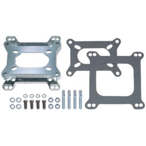 TRANS-DAPT PERFORMANCE PRODUCTS 15/16 IN. TALL, =2BBL CARB TO 4BBL INTAKE MANIFOLD CARBURETOR ADAPTER -CAST ALUMINUM