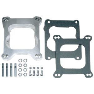 TRANS-DAPT PERFORMANCE PRODUCTS 3/4 IN. TALL, HOLLEY 4BBL TO QUADRAJET- REVERSIBLE CARBURETOR ADAPTER -CAST ALUMINUM