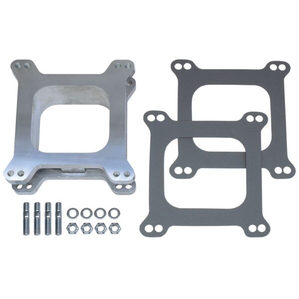 TRANS-DAPT PERFORMANCE PRODUCTS 2 IN. TALL, HOLLEY/AFB 4BBL SPACER -OPEN- CAST ALUMINUM CARBURETOR SPACER