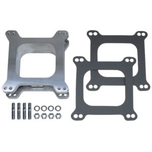 TRANS-DAPT PERFORMANCE PRODUCTS 2 IN. TALL, HOLLEY/AFB 4BBL SPACER W/PCV -OPEN- CAST ALUMINUM CARBURETOR SPACER