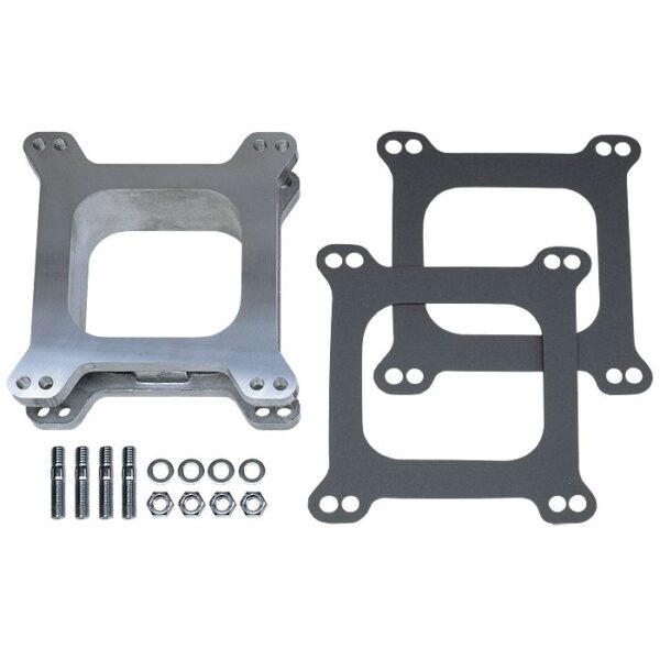 TRANS-DAPT PERFORMANCE PRODUCTS 2 IN. TALL, HOLLEY/AFB 4BBL SPACER W/PCV -OPEN- CAST ALUMINUM CARBURETOR SPACER