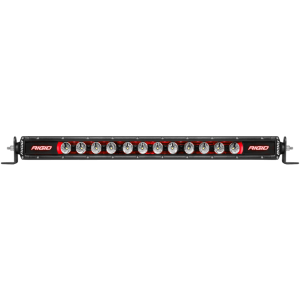 RIGID Radiance Plus SR-Series Single Row LED Light Bar With 8 Backlight Options: Red, Green, Blue, Light Blue, Purple, Amber, White Or Rotating, 10 Inch Length