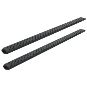 Raptor Series - 2101-0174BT - 6.5 in Sawtooth Slide Track Running Boards Black Textured Aluminum - 07-18 Chevy Silverado/GMC Sierra 1500, 19 Silverado/Sierra 1500 LD/Limited, 07-19 Silverado/Sierra 2500/3500 HD Extended/Double Cab