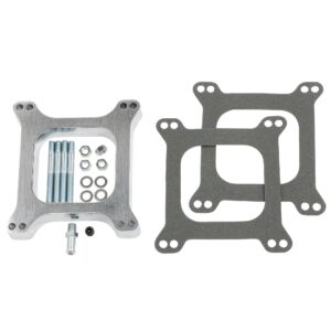 TRANS-DAPT PERFORMANCE PRODUCTS 1 IN. TALL, HOLLEY/AFB 4BBL SPACER WITH PCV -OPEN- CAST ALUMINUM CARBURETOR SPACER