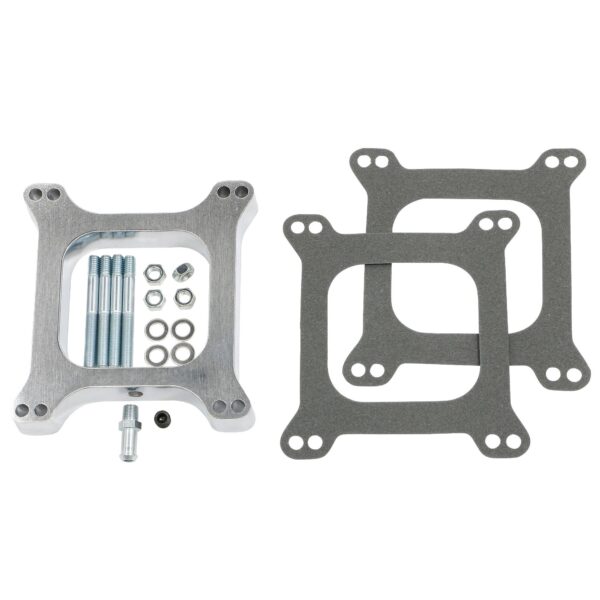 TRANS-DAPT PERFORMANCE PRODUCTS 1 IN. TALL, HOLLEY/AFB 4BBL SPACER WITH PCV -OPEN- CAST ALUMINUM CARBURETOR SPACER
