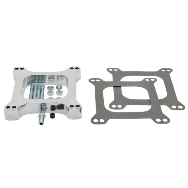 TRANS-DAPT PERFORMANCE PRODUCTS 1 IN. TALL, HOLLEY/AFB 4BBL SPACER WITH PCV -OPEN- CAST ALUMINUM CARBURETOR SPACER