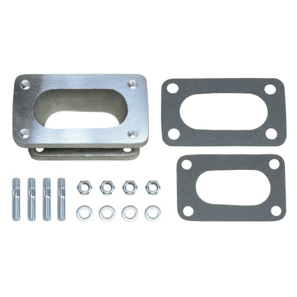 TRANS-DAPT PERFORMANCE PRODUCTS 1-3/4 IN. TALL, WEBER DGV TO DATSUN, TOYOTA CARBURETOR ADAPTER -CAST ALUMINUM