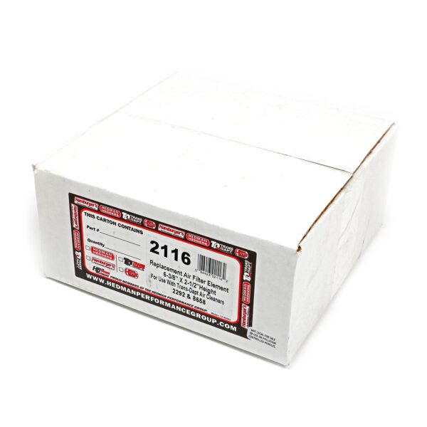 TRANS-DAPT PERFORMANCE PRODUCTS ROUND HIGH FLOW AIR FILTER ELEMENT (PAPER) 6-3/8 IN. DIAMETER; 2-3/8 IN. TALL
