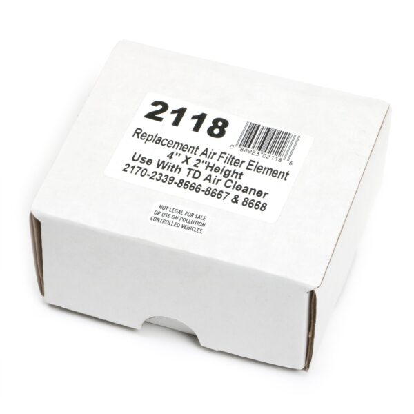 TRANS-DAPT PERFORMANCE PRODUCTS ROUND HIGH FLOW AIR FILTER ELEMENT (PAPER) 4 IN. DIAMETER; 2 IN. TALL