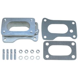 TRANS-DAPT PERFORMANCE PRODUCTS 1-3/4 IN. TALL, WEBER DGV TO TOYOTA 20R CARBURETOR ADAPTER -CAST ALUMINUM