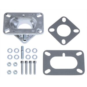 TRANS-DAPT PERFORMANCE PRODUCTS 1-5/8 IN. TALL, WEBER DGV TO JEEP CARBURETOR ADAPTER -CAST ALUMINUM