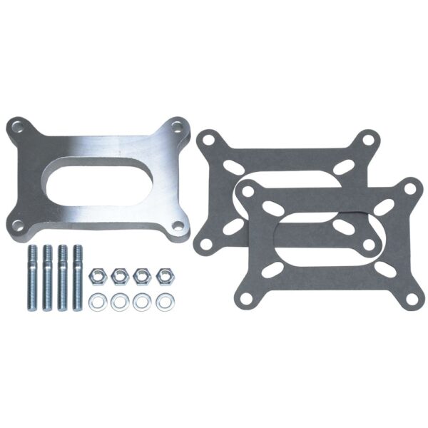 TRANS-DAPT PERFORMANCE PRODUCTS 1/2 IN. TALL, HOLLEY 2BBL SPACER -OPEN- CAST ALUMINUM CARBURETOR SPACER