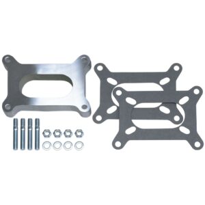 TRANS-DAPT PERFORMANCE PRODUCTS 1 IN. TALL, HOLLEY 2BBL SPACER -OPEN- CAST ALUMINUM CARBURETOR SPACER