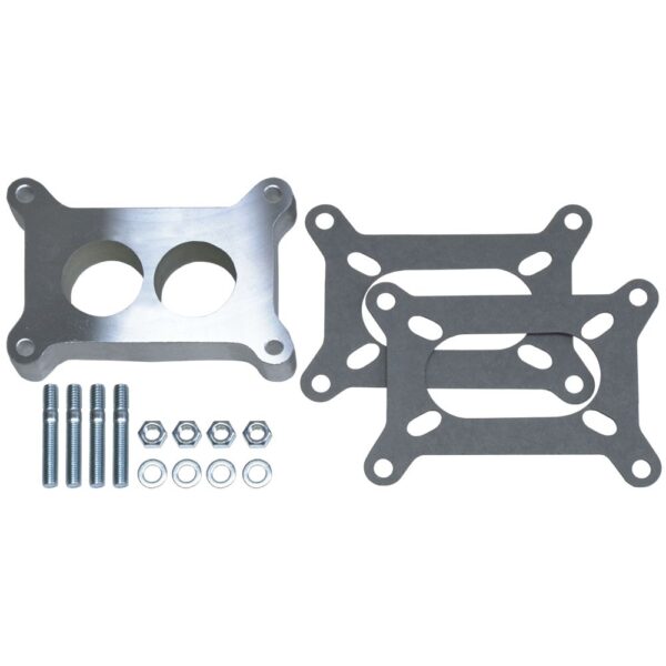TRANS-DAPT PERFORMANCE PRODUCTS 1 IN. TALL, HOLLEY 2BBL SPACER -PORTED- CAST ALUMINUM CARBURETOR SPACER