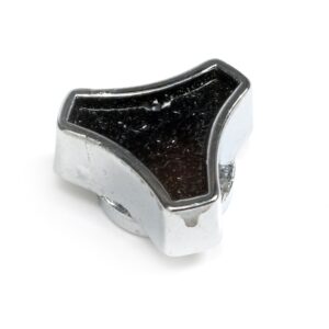 TRANS-DAPT PERFORMANCE PRODUCTS SMALL DELUXE AIR CLEANER WING NUT; FITS 1/4 IN.-20 AND 5/16 IN.-18 STUDS- BLACK WITH CHROME