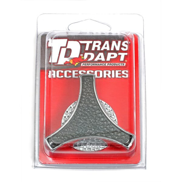 TRANS-DAPT PERFORMANCE PRODUCTS LARGE DELUXE AIR CLEANER WING NUT; FITS 1/4 IN.-20 AND 5/16 IN.-18 STUDS - BLACK WITH CHROME