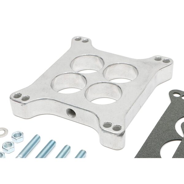 TRANS-DAPT PERFORMANCE PRODUCTS 1 IN. TALL, HOLLEY/AFB 4BBL SPACER -PORTED- CAST CARBURETOR SPACER- ALUMINUM SPACER