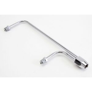 TRANS-DAPT PERFORMANCE PRODUCTS STEEL FUEL LINES; HOLLEY 3310-2; 3/8 IN. DIAMETER; 8-21/32 IN. CENTERS; 1/8 IN. NPT THREADED PORT- CHROME