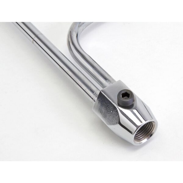 TRANS-DAPT PERFORMANCE PRODUCTS STEEL FUEL LINES; HOLLEY 3310-2; 3/8 IN. DIAMETER; 8-21/32 IN. CENTERS; 1/8 IN. NPT THREADED PORT- CHROME