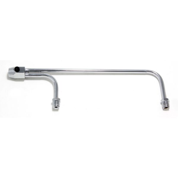 TRANS-DAPT PERFORMANCE PRODUCTS STEEL FUEL LINES; DUAL METERING BLOCKS; 3/8 IN. DIAMETER; 9-5/16 IN. CENTERS; 1/8 IN. NPT THREADED PORT- CHROME