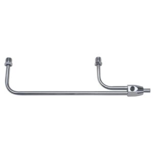 TRANS-DAPT PERFORMANCE PRODUCTS STEEL FUEL LINES; HOLLEY 3310; 3/8 IN. DIAMETER; 8-21/32 IN. CENTERS; 1/8 IN. NPT THREADED PORT- CHROME