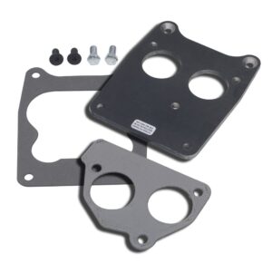 TRANS-DAPT PERFORMANCE PRODUCTS SB CHEVY TBI ON TO QUADRAJET 4BBL MANIFOLD- REAR MOUNT CARBURETOR TO TBI ADAPTER
