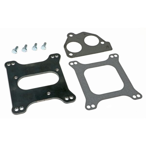 TRANS-DAPT PERFORMANCE PRODUCTS SB CHEVY TBI ON TO HOLLEY 4BBL MANIFOLD- CENTER MOUNT CARBURETOR TO TBI ADAPTER