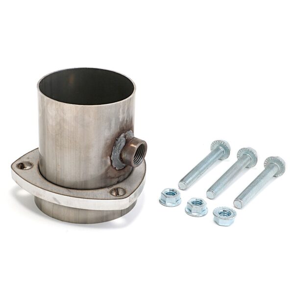 HEDMAN HEDDERS 3 IN. COLLECTOR TO 2-1/2 IN. EXHAUST HEADER REDUCER WITH O2 BUNG; BALL & SOCKET; STAINLESS STEEL