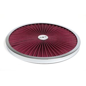 TRANS-DAPT PERFORMANCE PRODUCTS HI-FLOW COTTON AIR CLEANER TOP; 14 IN. DIAMETER- CHROME
