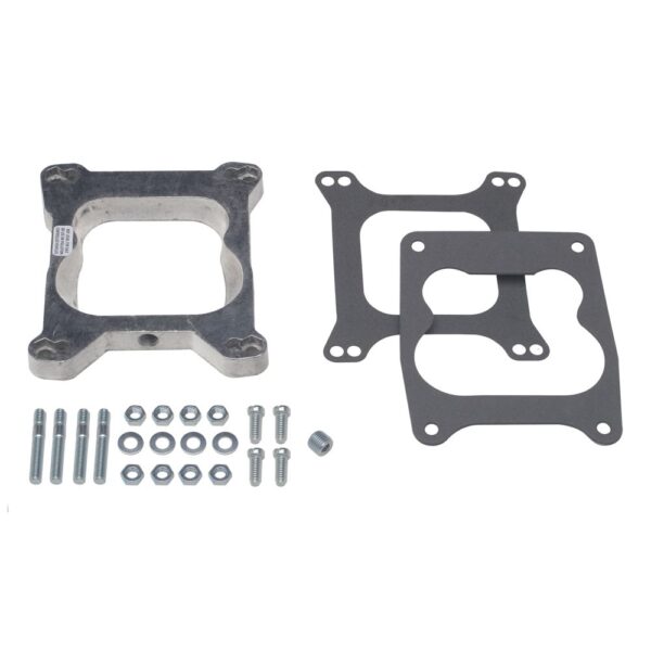 TRANS-DAPT PERFORMANCE PRODUCTS 3/4 IN. TALL, HOLLEY 4BBL TO QUADRAJET MANIFOLD WITH PCV CARBURETOR ADAPTER-CAST ALUMINUM