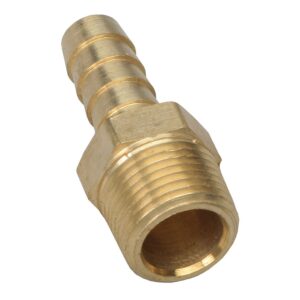 TRANS-DAPT PERFORMANCE PRODUCTS STRAIGHT FUEL HOSE FITTING; 3/8 IN. NPT TO 3/8 IN. I.D.- BRASS
