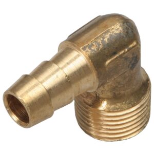 TRANS-DAPT PERFORMANCE PRODUCTS 90 DEGREE FUEL HOSE FITTING; 3/8 IN. NPT TO 3/8 IN. I.D.- BRASS