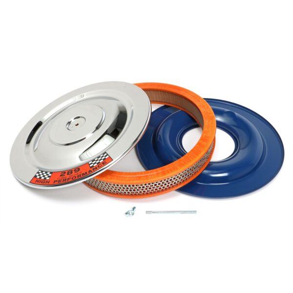 TRANS-DAPT PERFORMANCE PRODUCTS FORD MUSTANG 14 IN. X 2 IN. AIR CLEANER SET; FACTORY STYLE 289 CI STICKER
